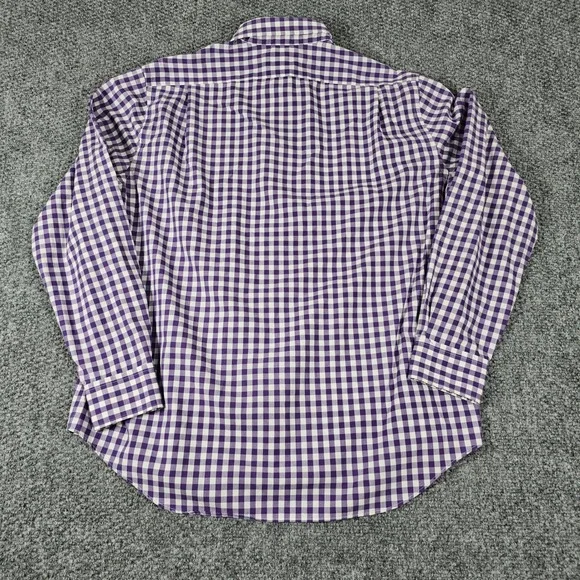 Polo Ralph Lauren Purple Gingham Check Long Sleeve Non Iron Shirt XL - Picture 7 of 7
